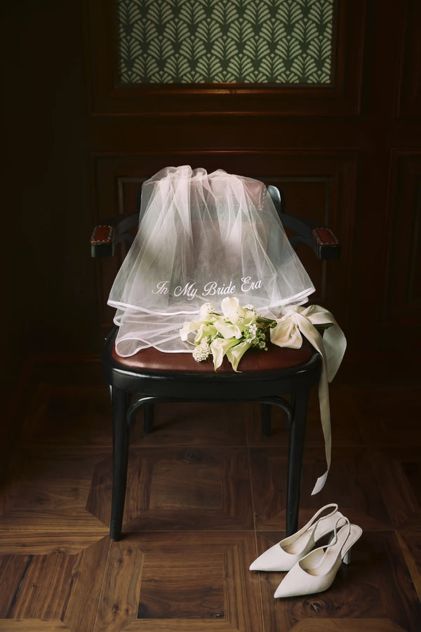 Camille 2-Tier Veil by Meezily – front view showcasing the elegant layered bridal veil design