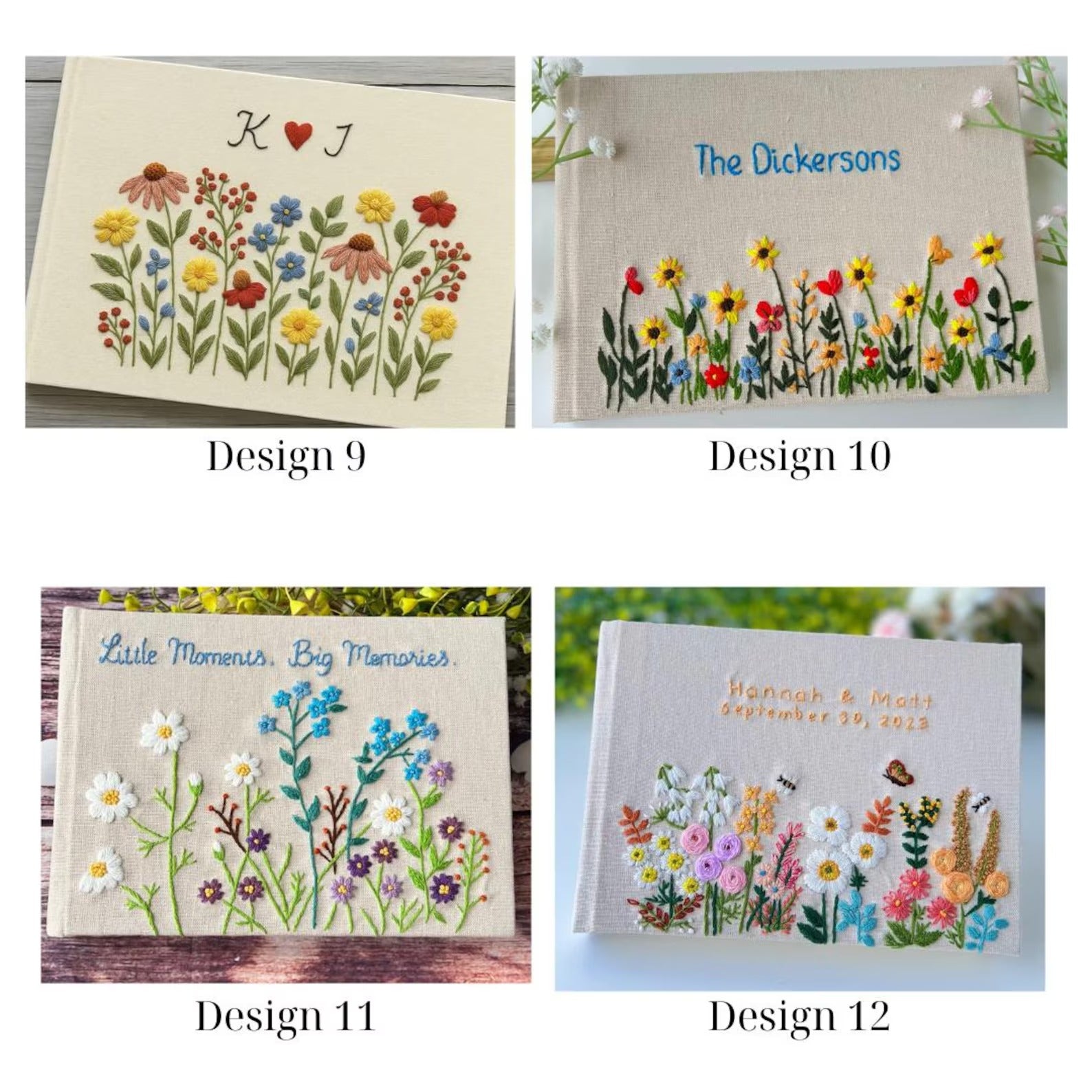 Custom Linen Wedding Guest Book, Engagement Scrapbook, Anniversary Gift, Bridal Shower Guest Book