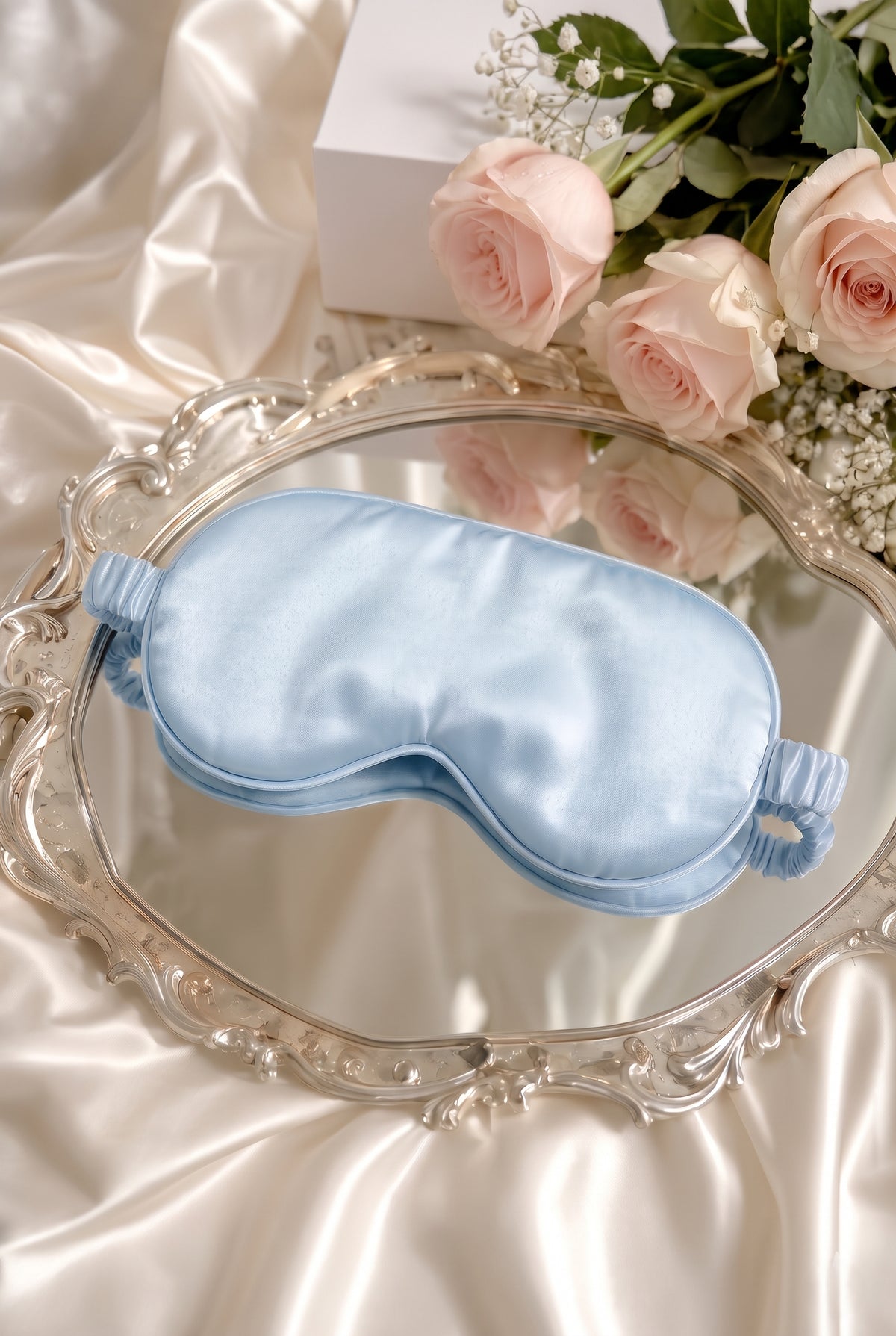 Luxe Satin Sleep Mask - Baby Blue